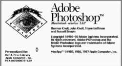 Avant d'être connu sous le nom d'Adobe Photoshop, quel était le nom d'origine du logiciel en 1987?