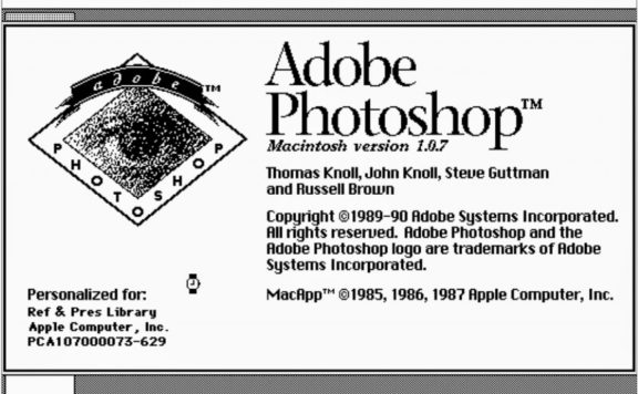 Avant d'être connu sous le nom d'Adobe Photoshop, quel était le nom d'origine du logiciel en 1987?