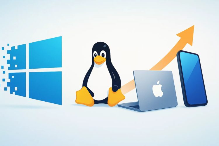 Linux surpasses 5% market share on US desktops for the first time