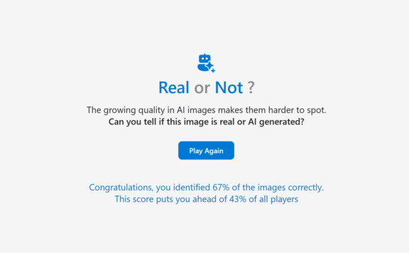 Think you can tell a fake image from a real one? Microsoft